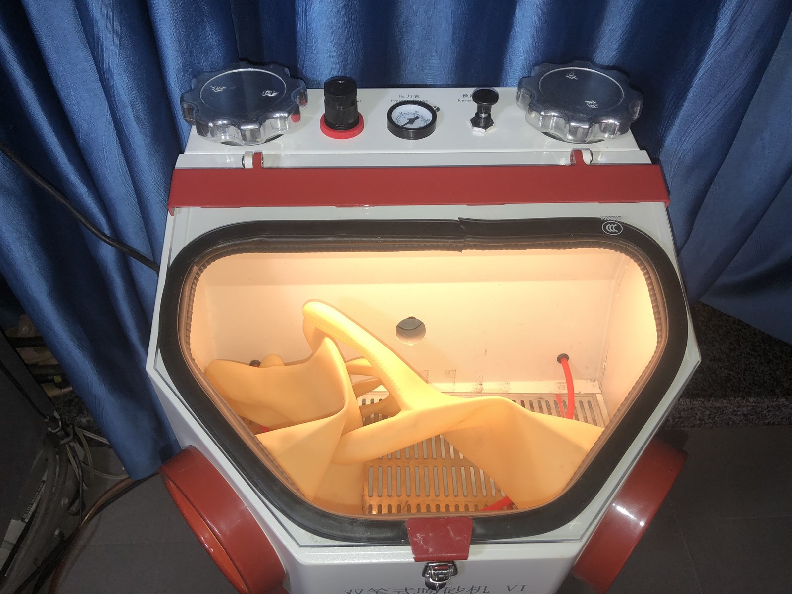 Máy thổi cát sứ nhập SJK 2 bình 2 bút thổi